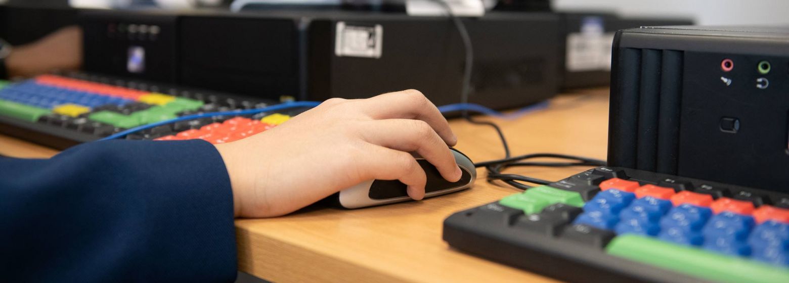 child using a computer