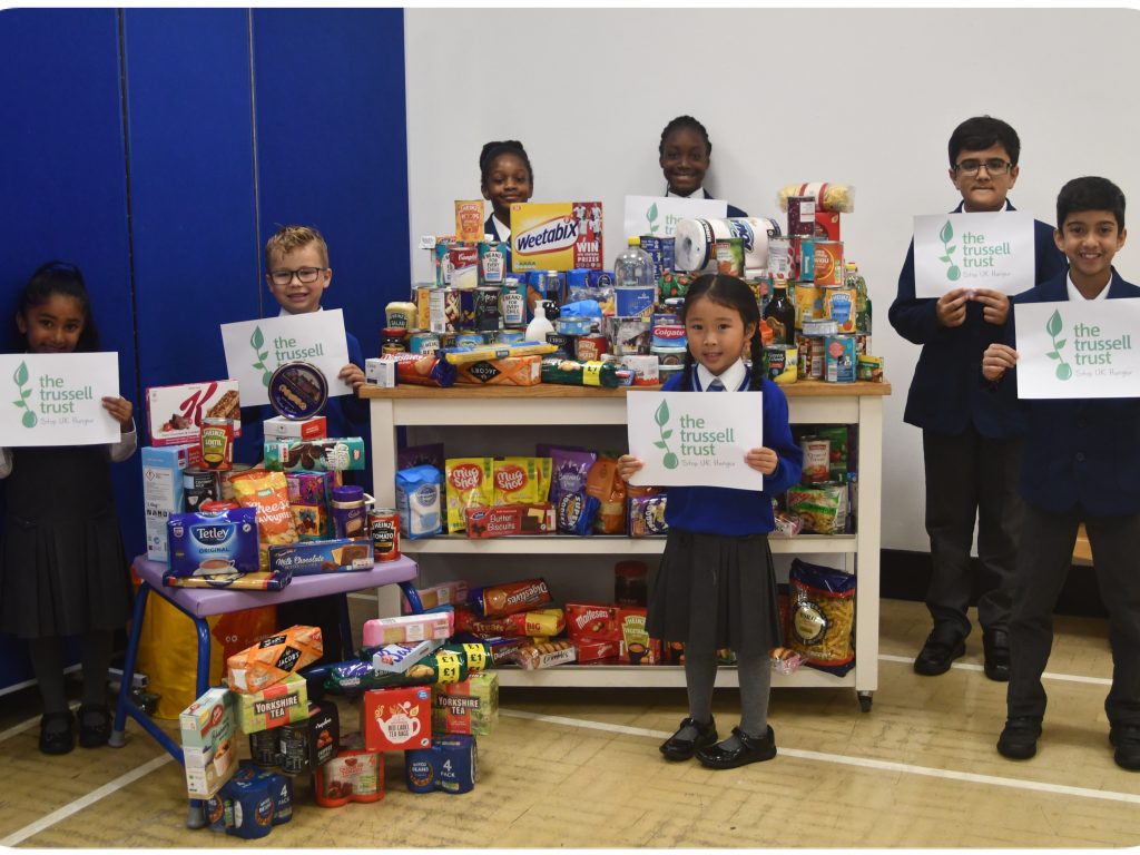 Food bank supplies for the Trussell Trust