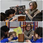 Students listening to a story from the teacher