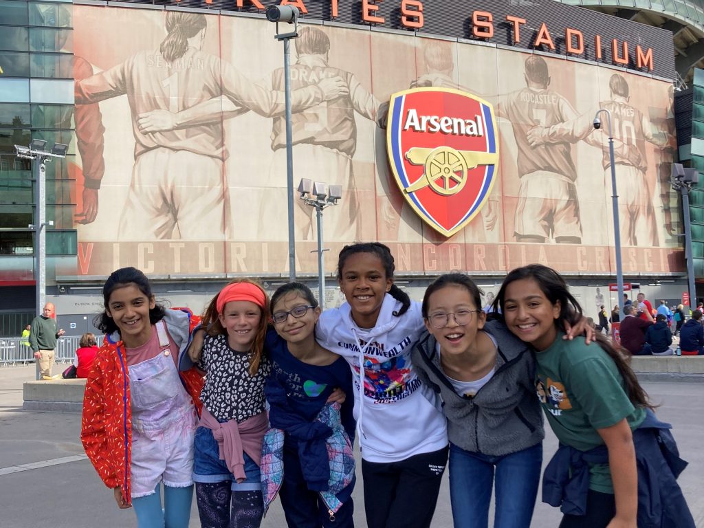 Students at the Emirates Stadium