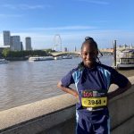 London Mini Marathon - student competing in the race