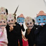 children with masks on