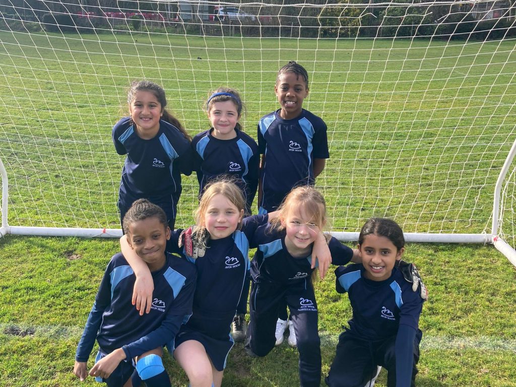 group of students in the football goals