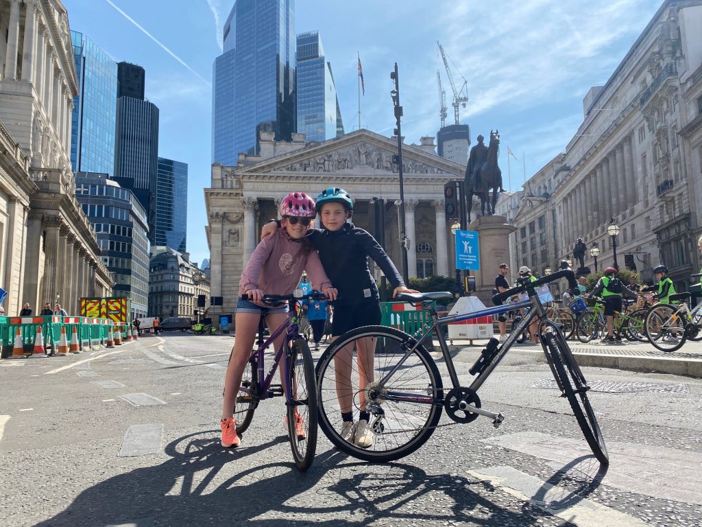 Students cycle around London