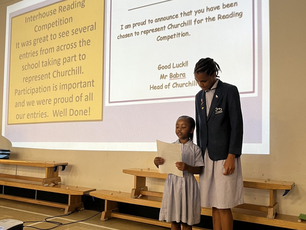 Students at the reading competition