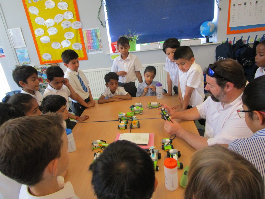 Students making cars