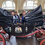 students in a carriage