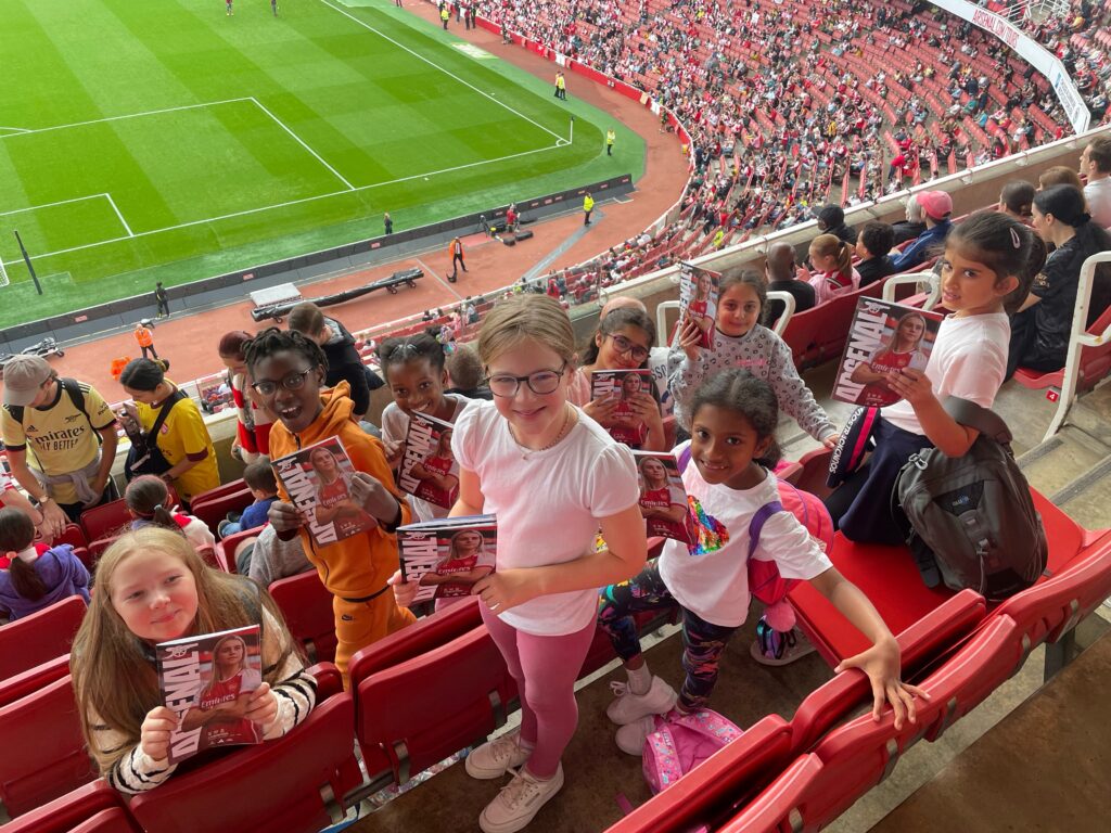 pupils at a football match