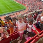 pupils at a football match
