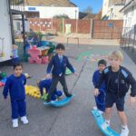 students playing