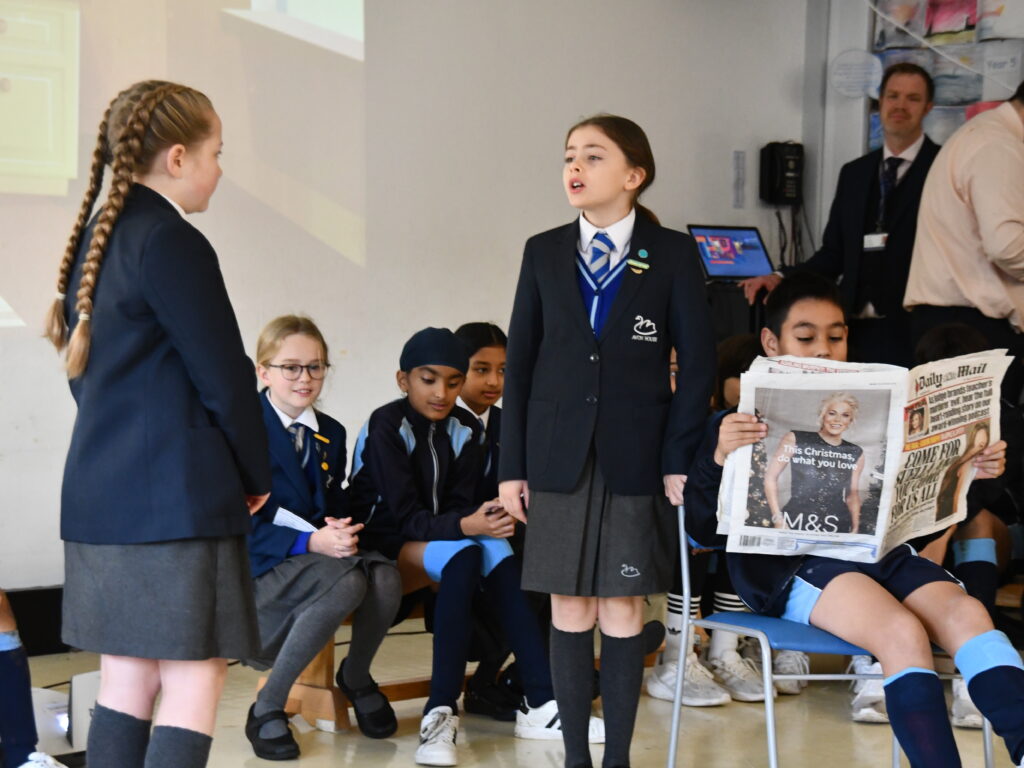 students in an anti bullying scene