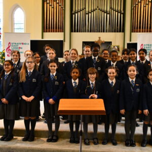 students in a church