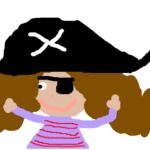 child's digital drawing of a pirate