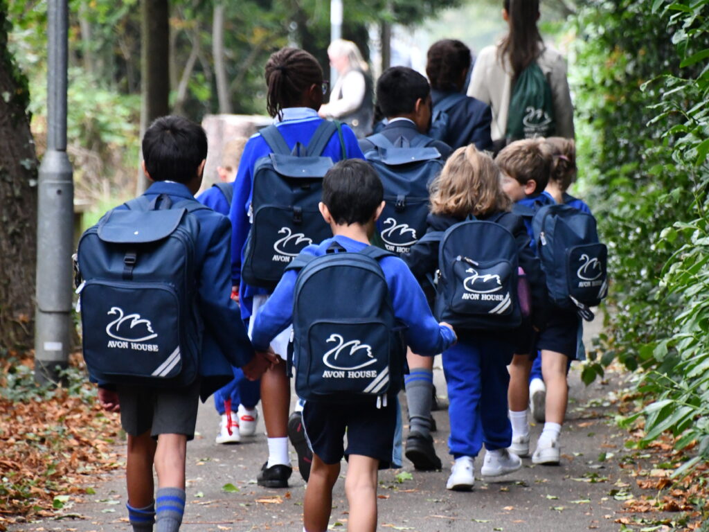pupils on a walk