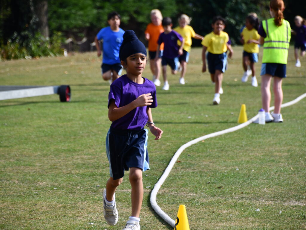 student running