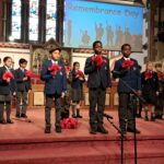 students on remembrance day