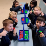 students playing connect 4