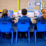 students on computers